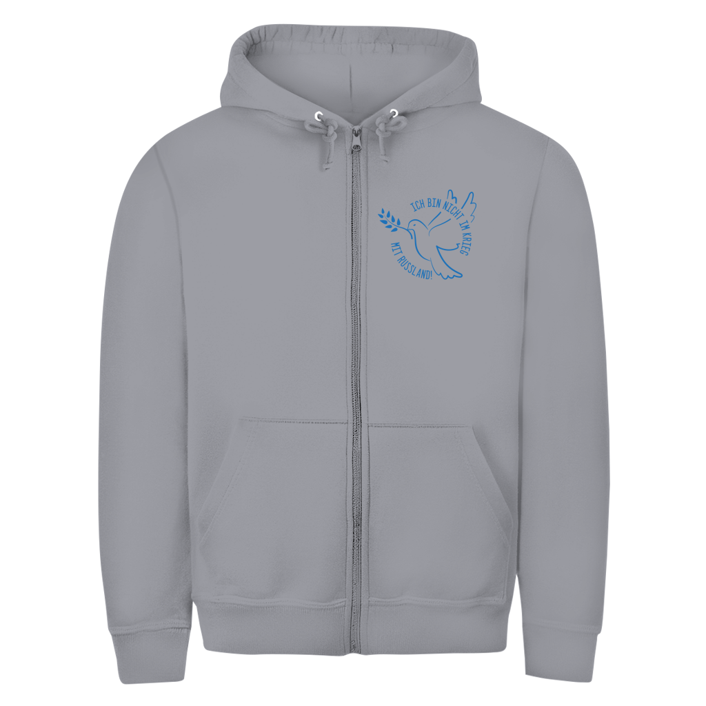 Unisex Zipper Hoodie Ich bin nicht im Krieg mit Russland!