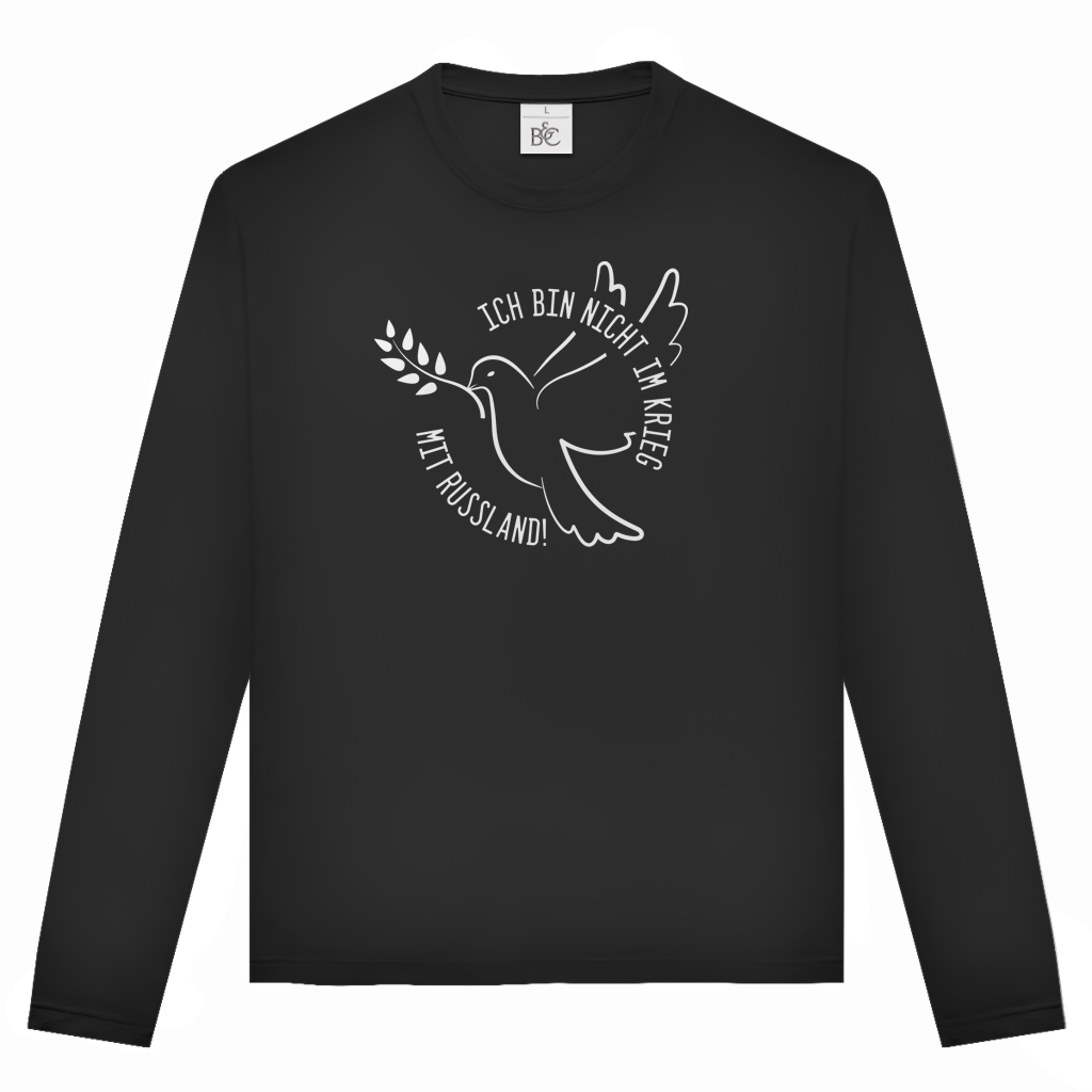 Unisex Langarmshirt Ich bin nicht im Krieg mit Russland!