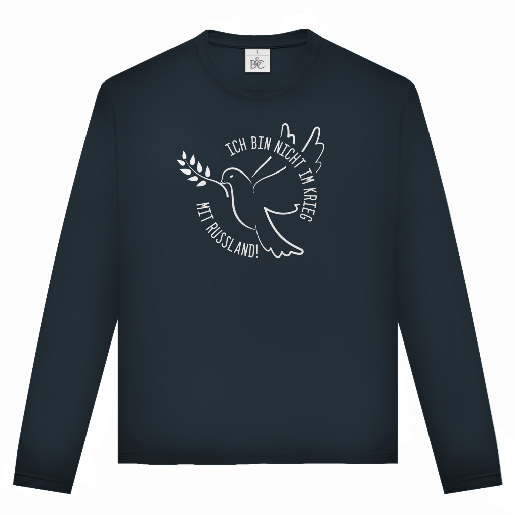 Unisex Langarmshirt Ich bin nicht im Krieg mit Russland!
