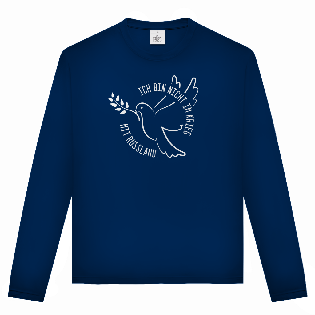Unisex Langarmshirt Ich bin nicht im Krieg mit Russland!