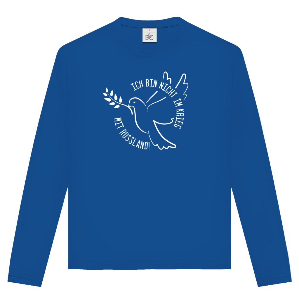 Unisex Langarmshirt Ich bin nicht im Krieg mit Russland!