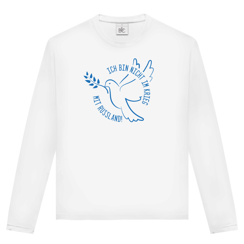 Unisex Langarmshirt Ich bin nicht im Krieg mit Russland!