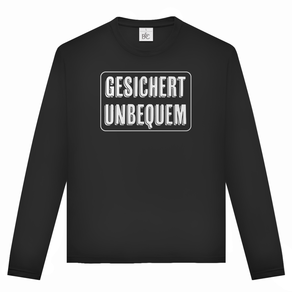 Unisex Langarmshirt Gesichert Unbequem