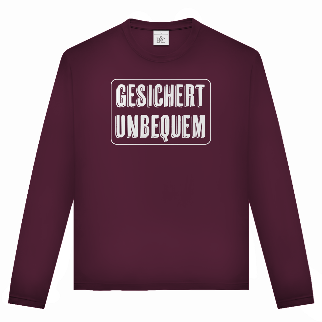 Unisex Langarmshirt Gesichert Unbequem