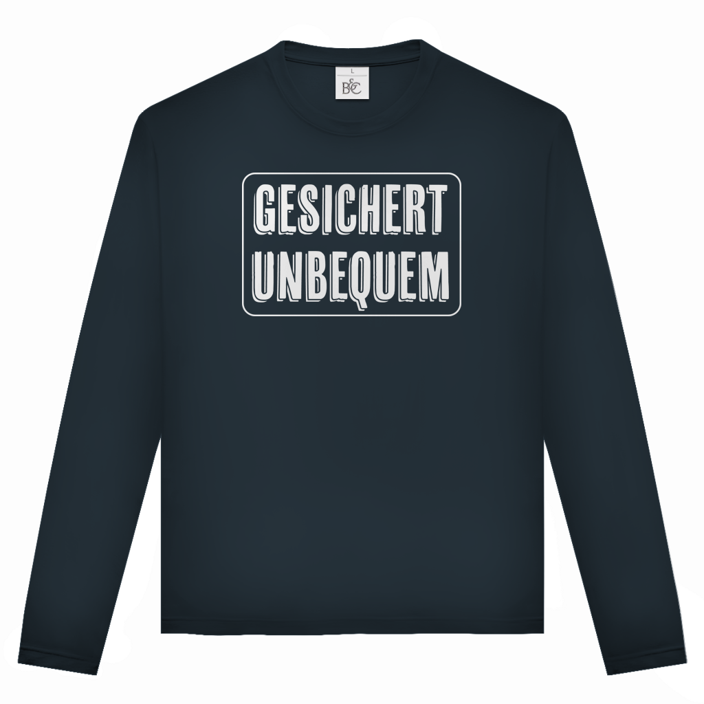 Unisex Langarmshirt Gesichert Unbequem