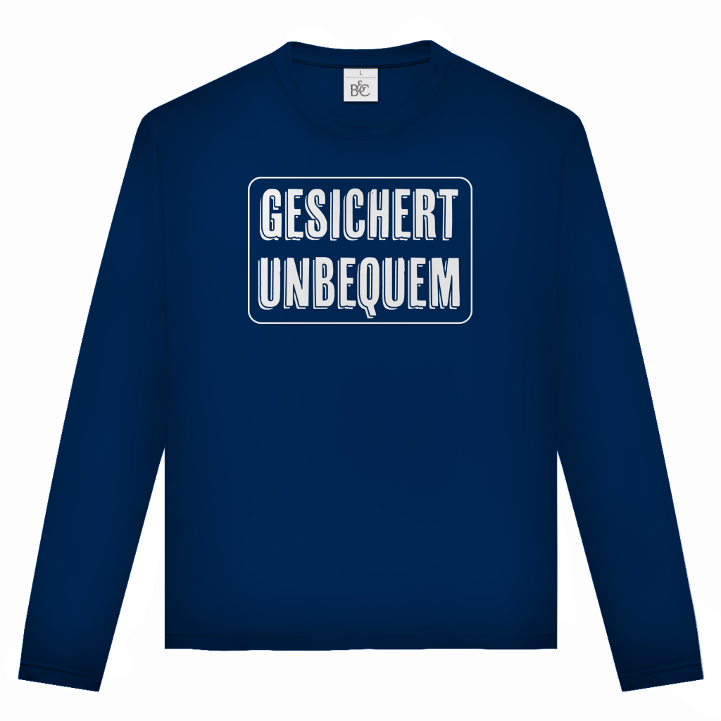 Unisex Langarmshirt Gesichert Unbequem