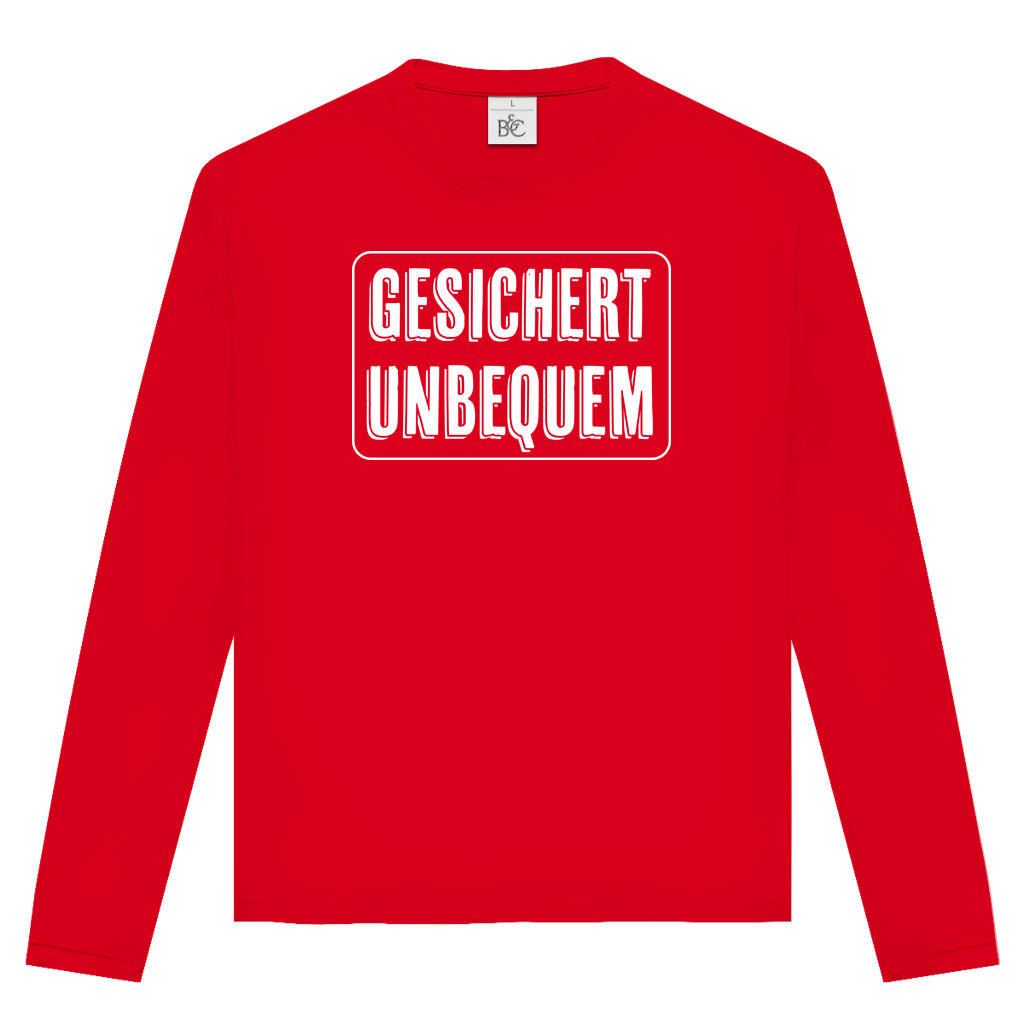 Unisex Langarmshirt Gesichert Unbequem