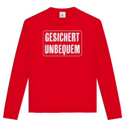 Unisex Langarmshirt Gesichert Unbequem