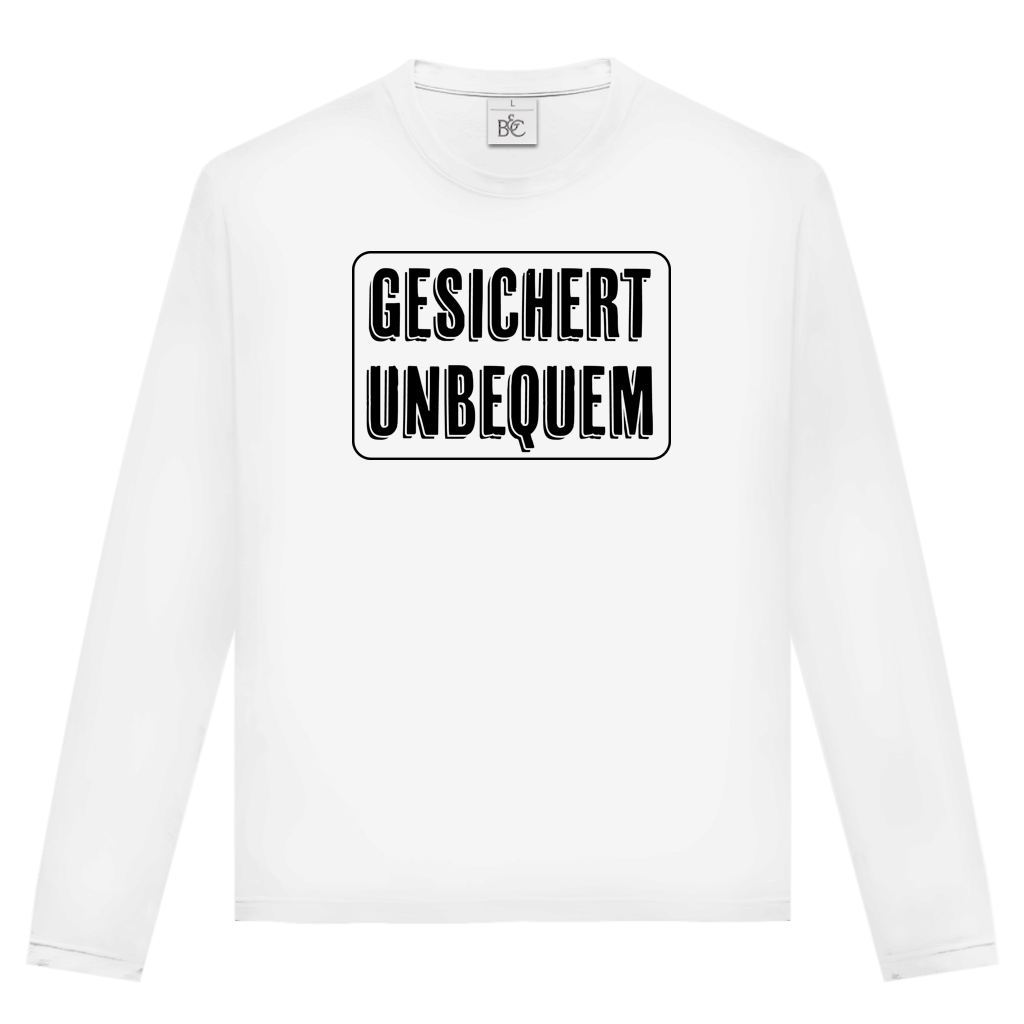 Unisex Langarmshirt Gesichert Unbequem