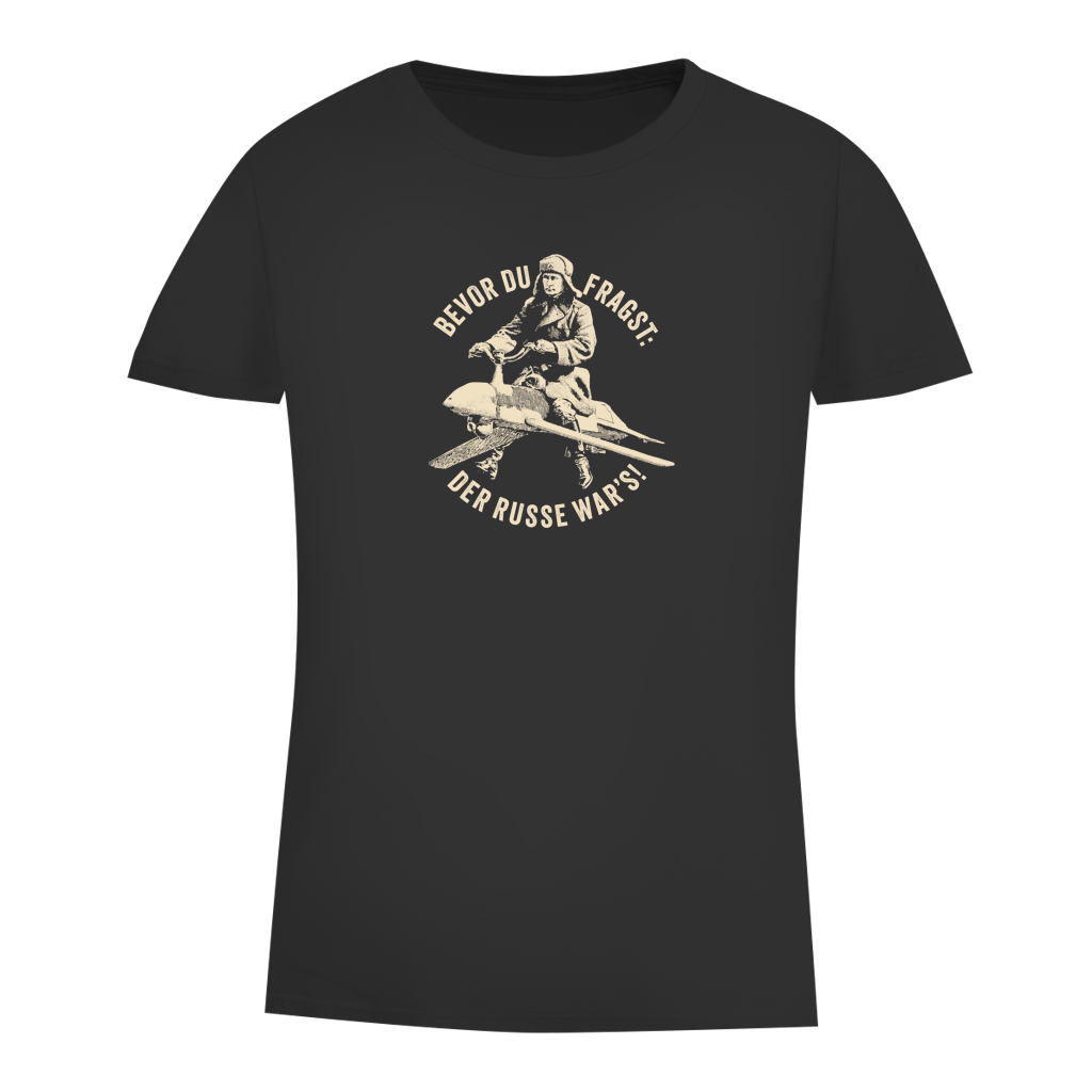 Damen Premium Bio T-Shirt DER RUSSE WAR'S!