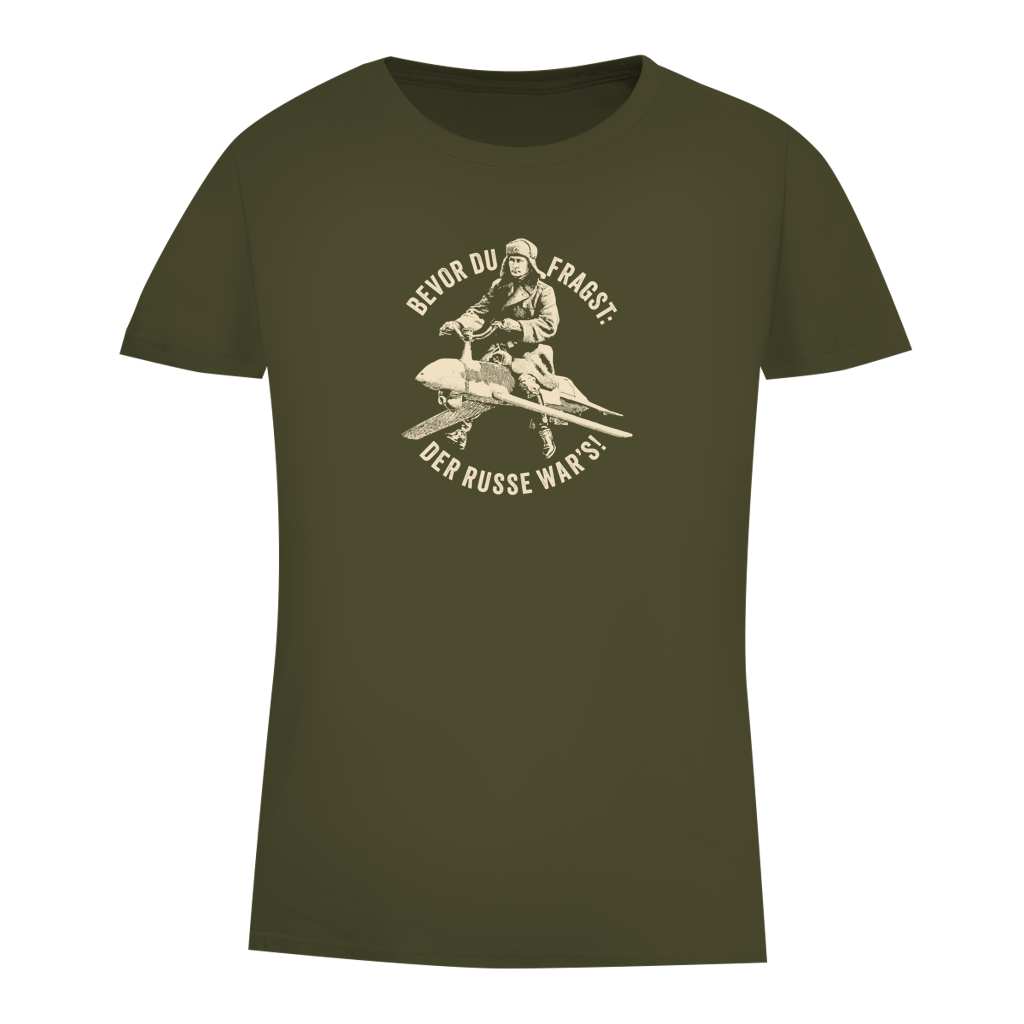 Damen Premium Bio T-Shirt DER RUSSE WAR'S!