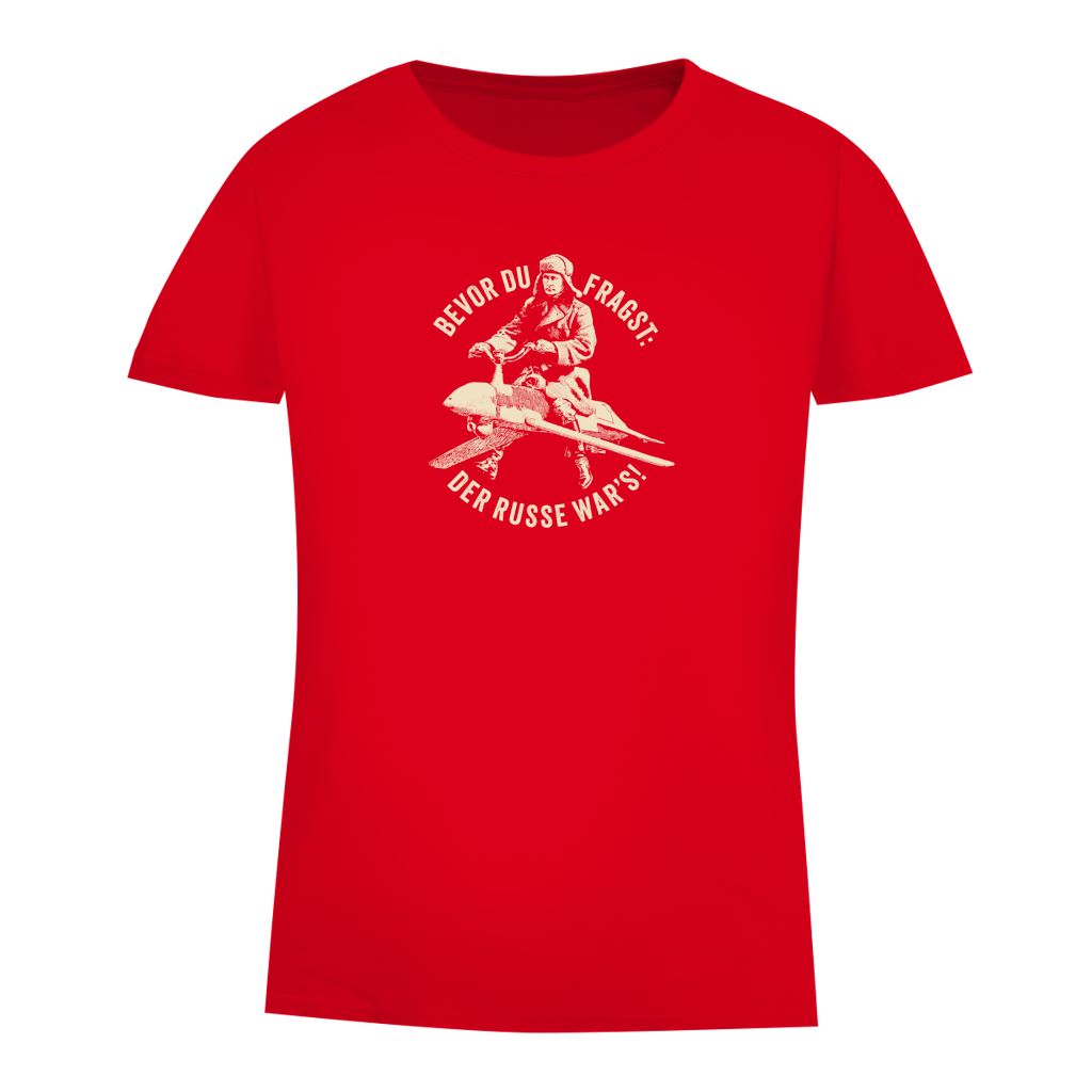 Damen Premium Bio T-Shirt DER RUSSE WAR'S!