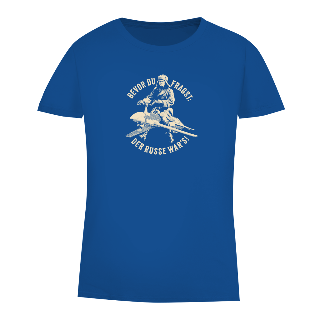 Damen Premium Bio T-Shirt DER RUSSE WAR'S!