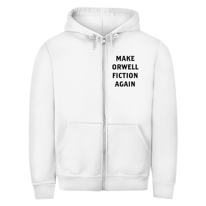 Herren Zipper Hoodie Make Orwell Fiction Again