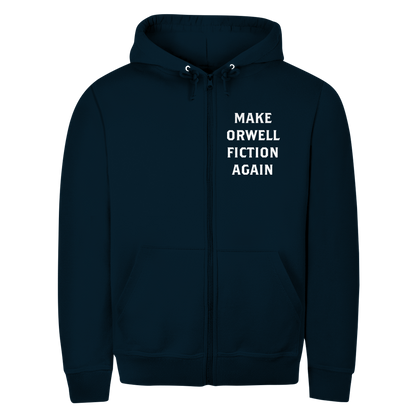 Herren Zipper Hoodie Make Orwell Fiction Again
