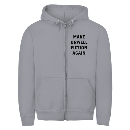 Herren Zipper Hoodie Make Orwell Fiction Again