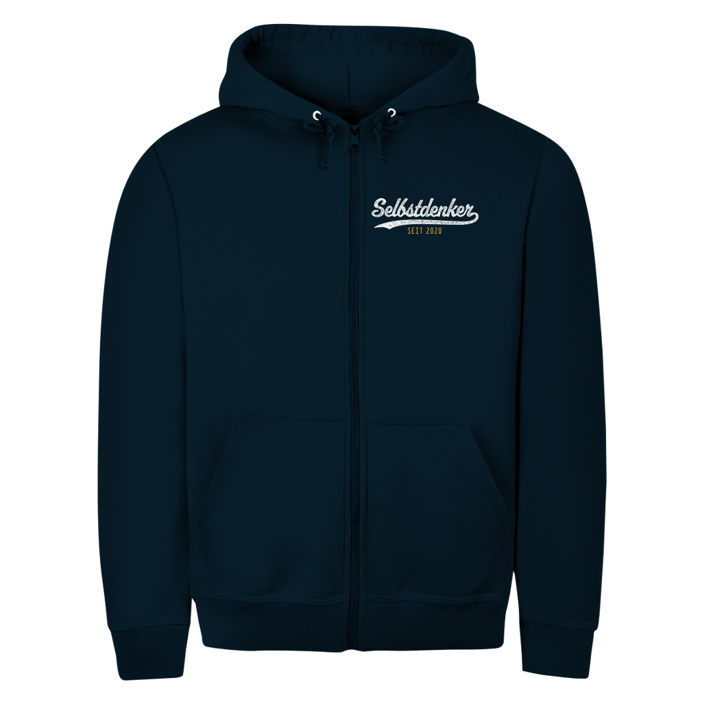 Herren Zipper Hoodie Selbstdenker seit 2020