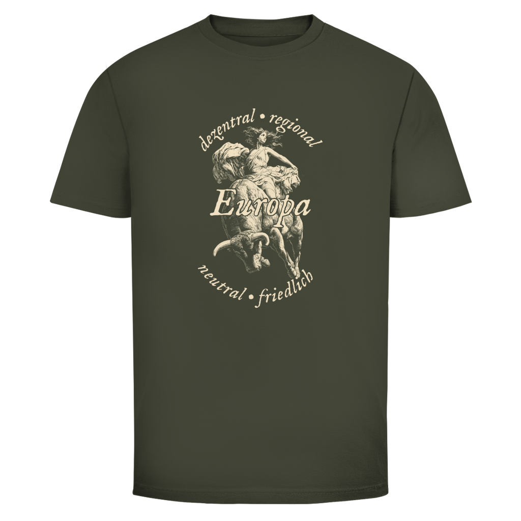 Herren T-Shirt Europa - dezentral - regional - neutral - friedlich
