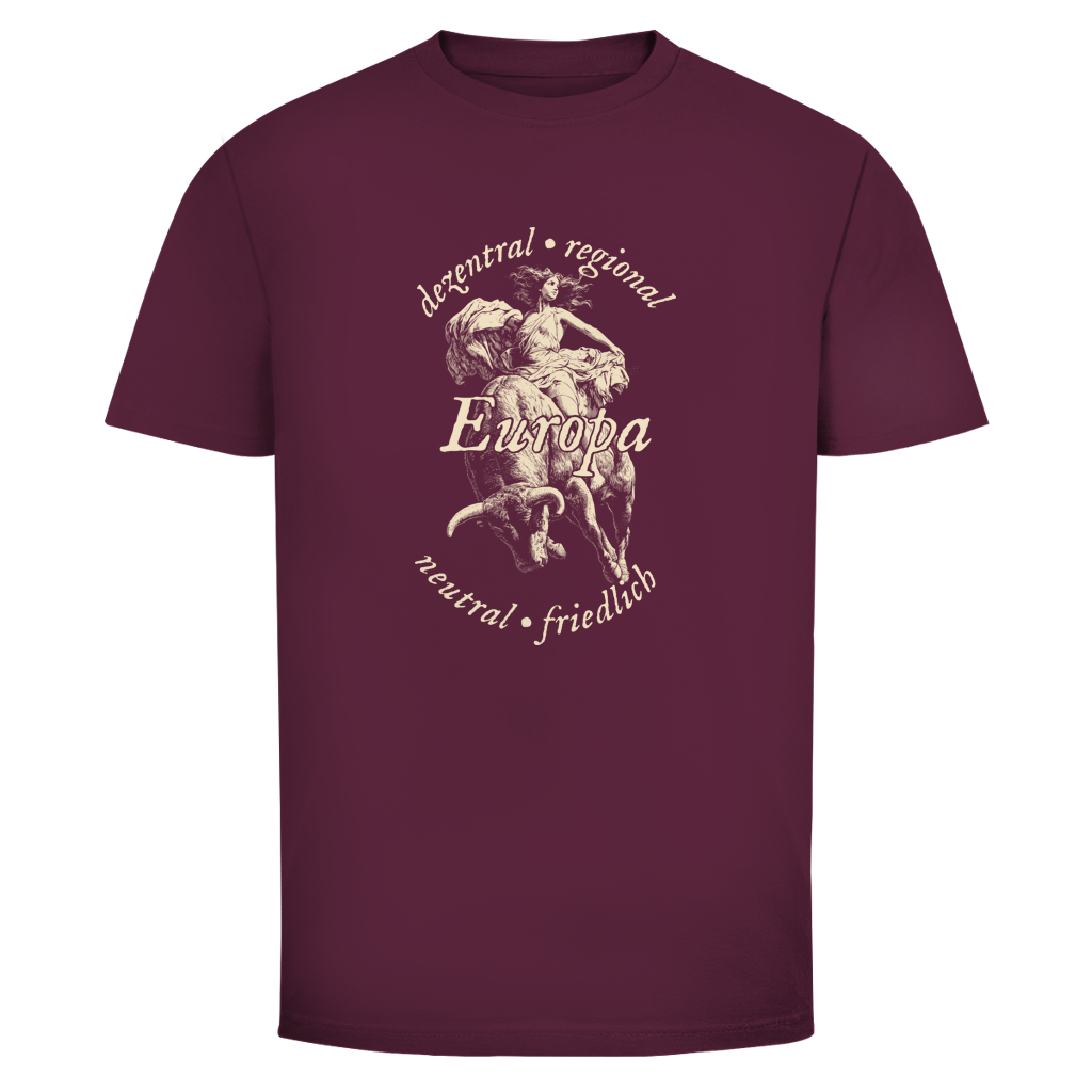 Herren T-Shirt Europa - dezentral - regional - neutral - friedlich