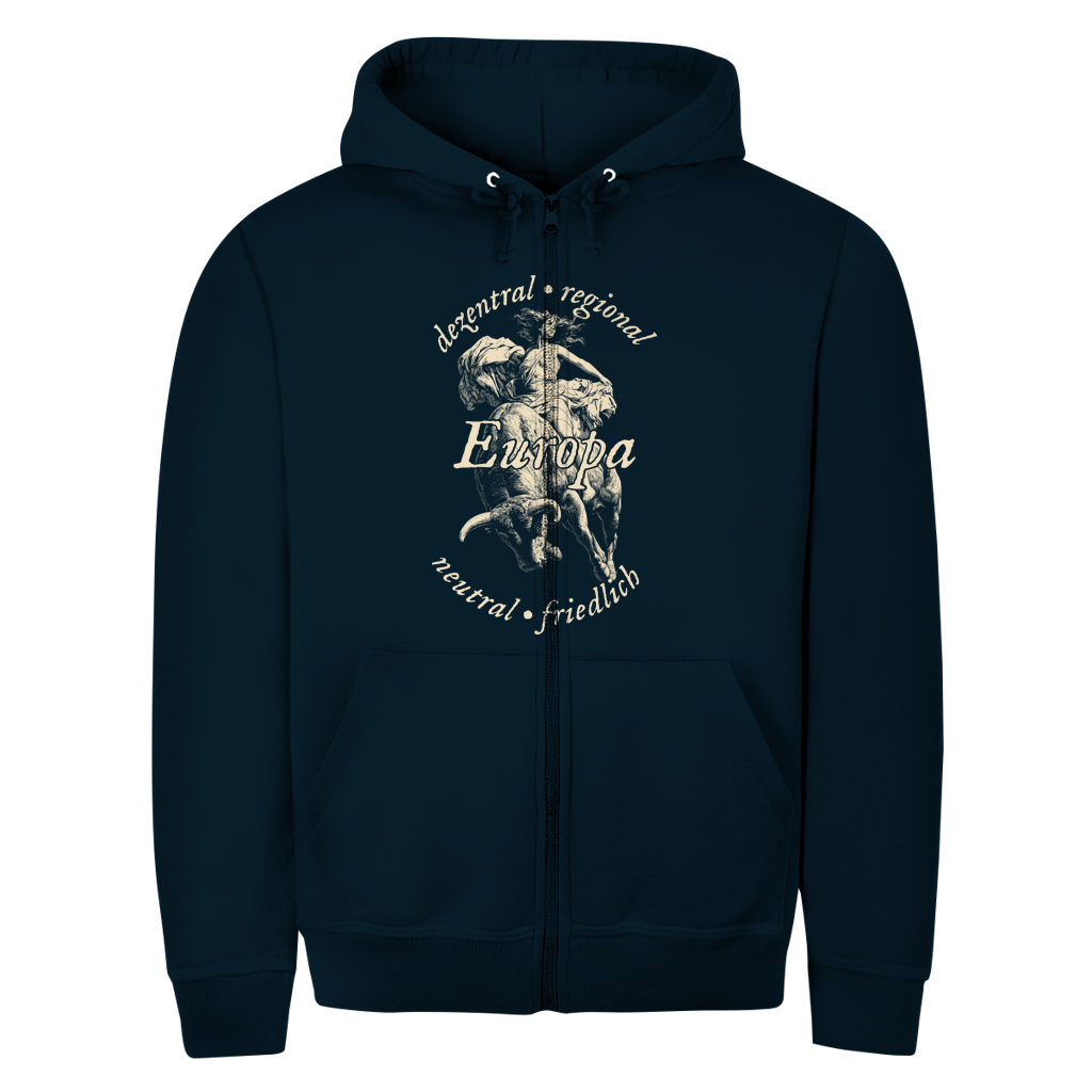 Unisex Zipper Hoodie Europa - dezentral - regional - neutral - friedlich