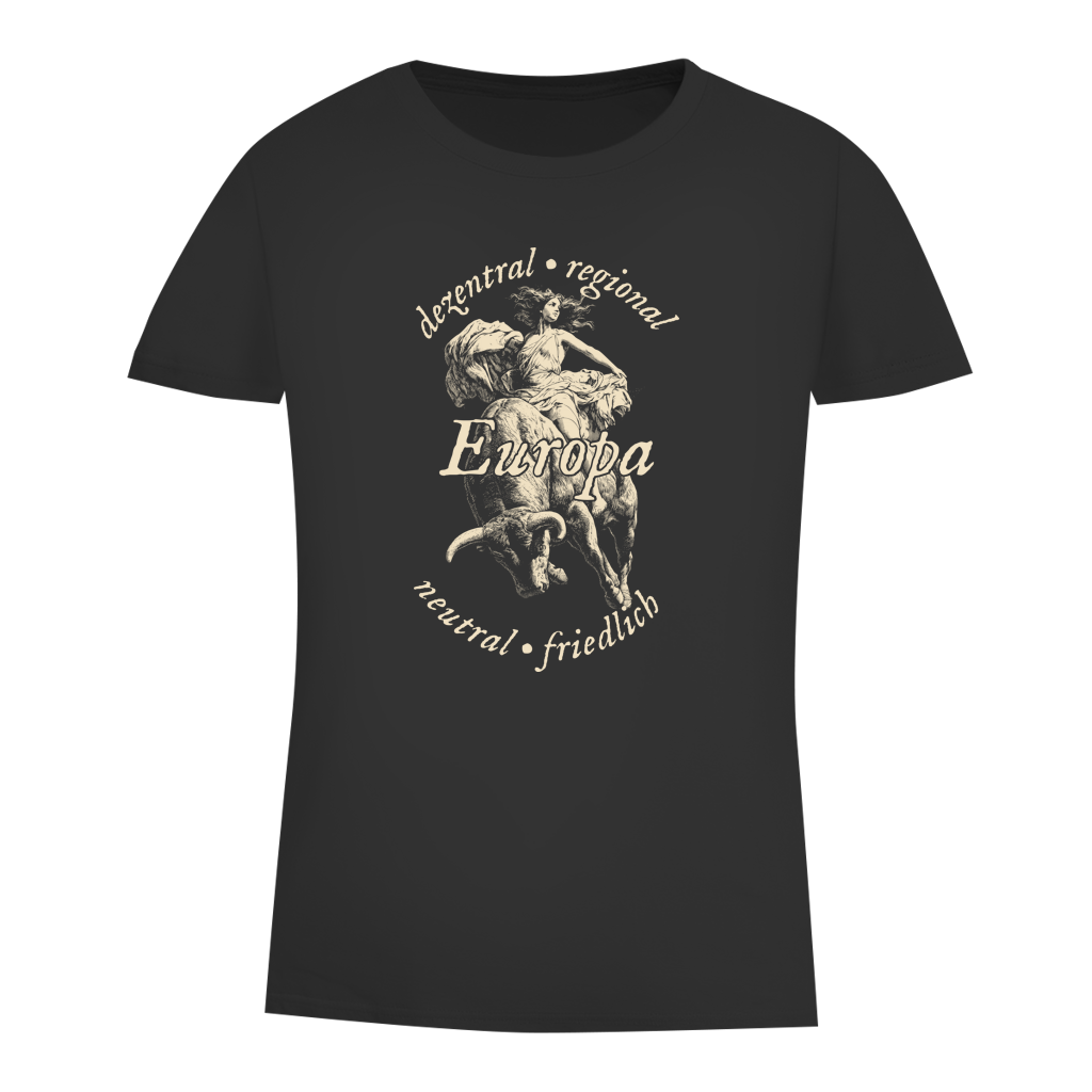 Damen Premium Bio T-Shirt Europa - dezentral - regional - neutral - friedlich