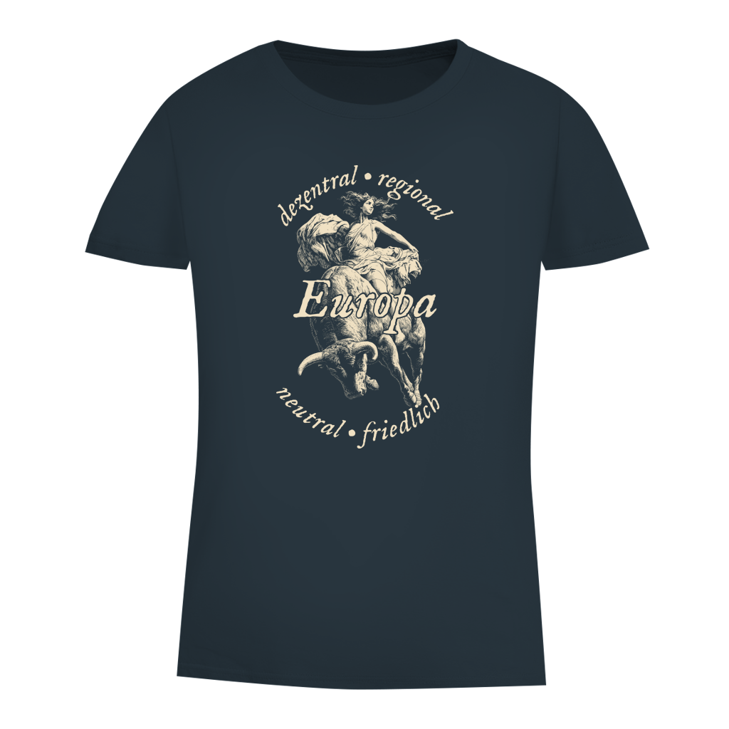Damen Premium Bio T-Shirt Europa - dezentral - regional - neutral - friedlich
