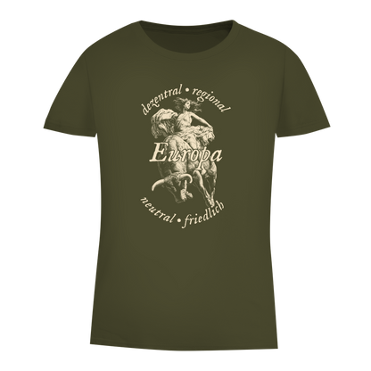 Damen Premium Bio T-Shirt Europa - dezentral - regional - neutral - friedlich
