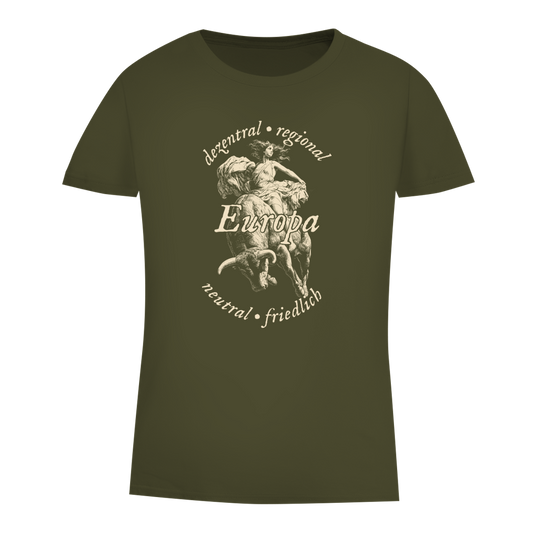 Damen Premium Bio T-Shirt Europa - dezentral - regional - neutral - friedlich