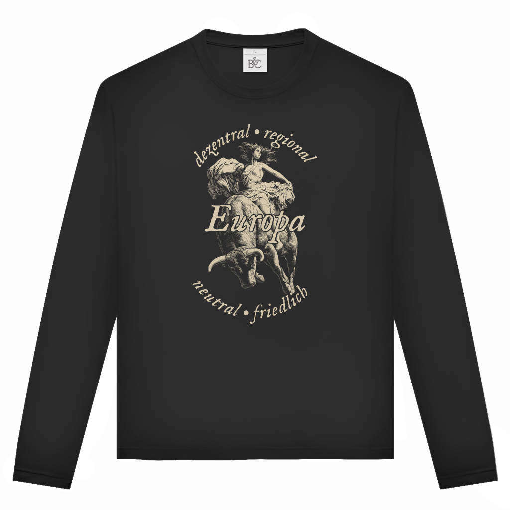 Unisex Langarmshirt Europa - dezentral - regional - neutral - friedlich