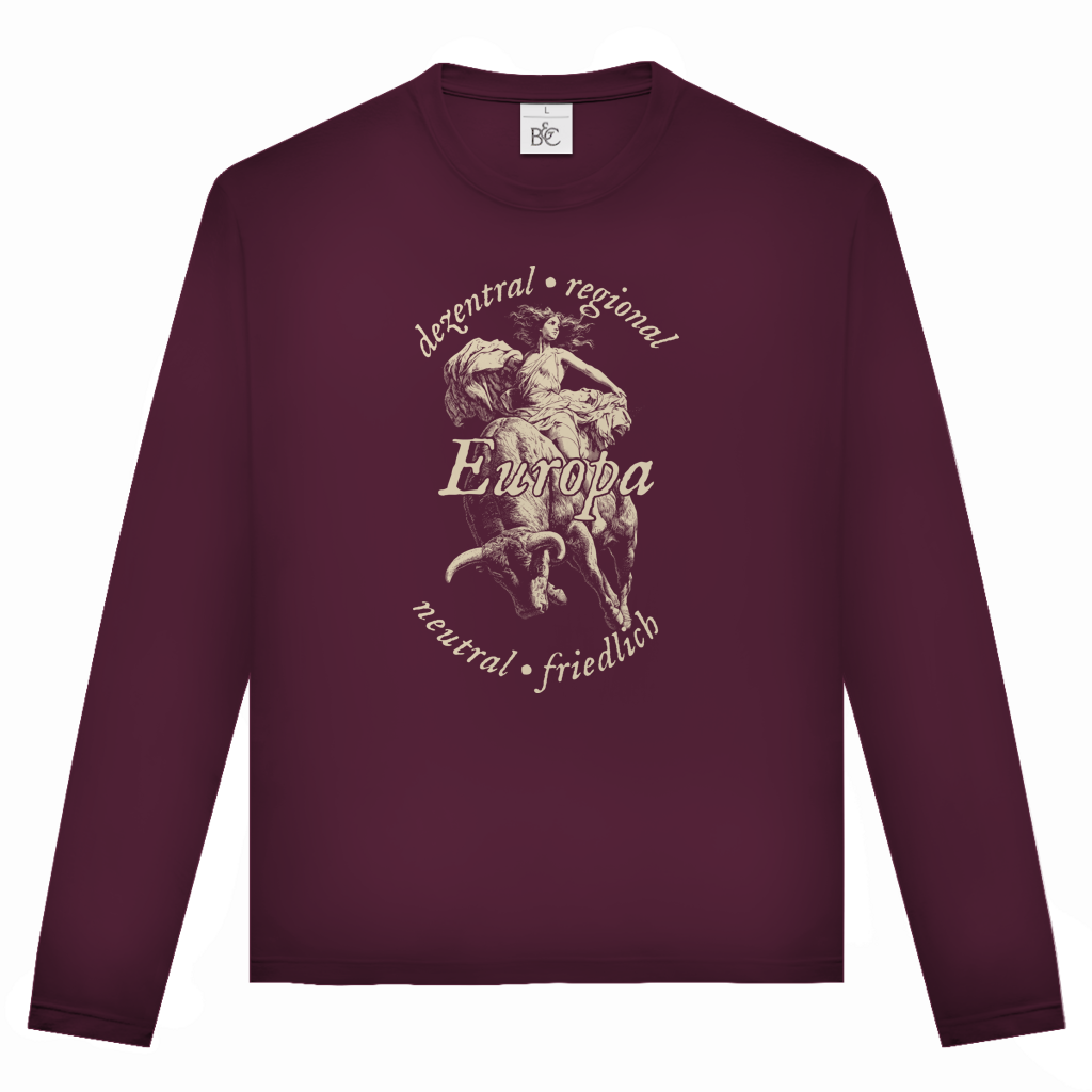Unisex Langarmshirt Europa - dezentral - regional - neutral - friedlich
