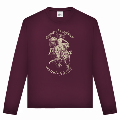 Unisex Langarmshirt Europa - dezentral - regional - neutral - friedlich