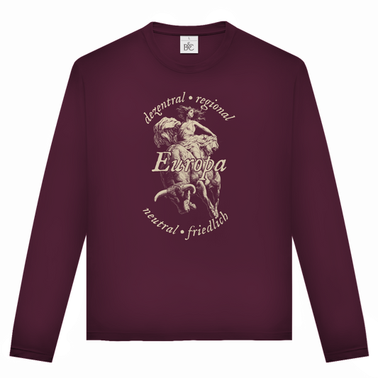 Unisex Langarmshirt Europa - dezentral - regional - neutral - friedlich