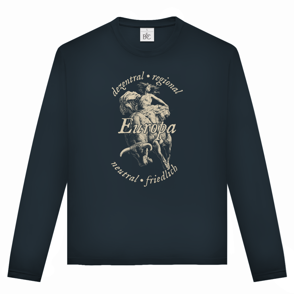 Unisex Langarmshirt Europa - dezentral - regional - neutral - friedlich