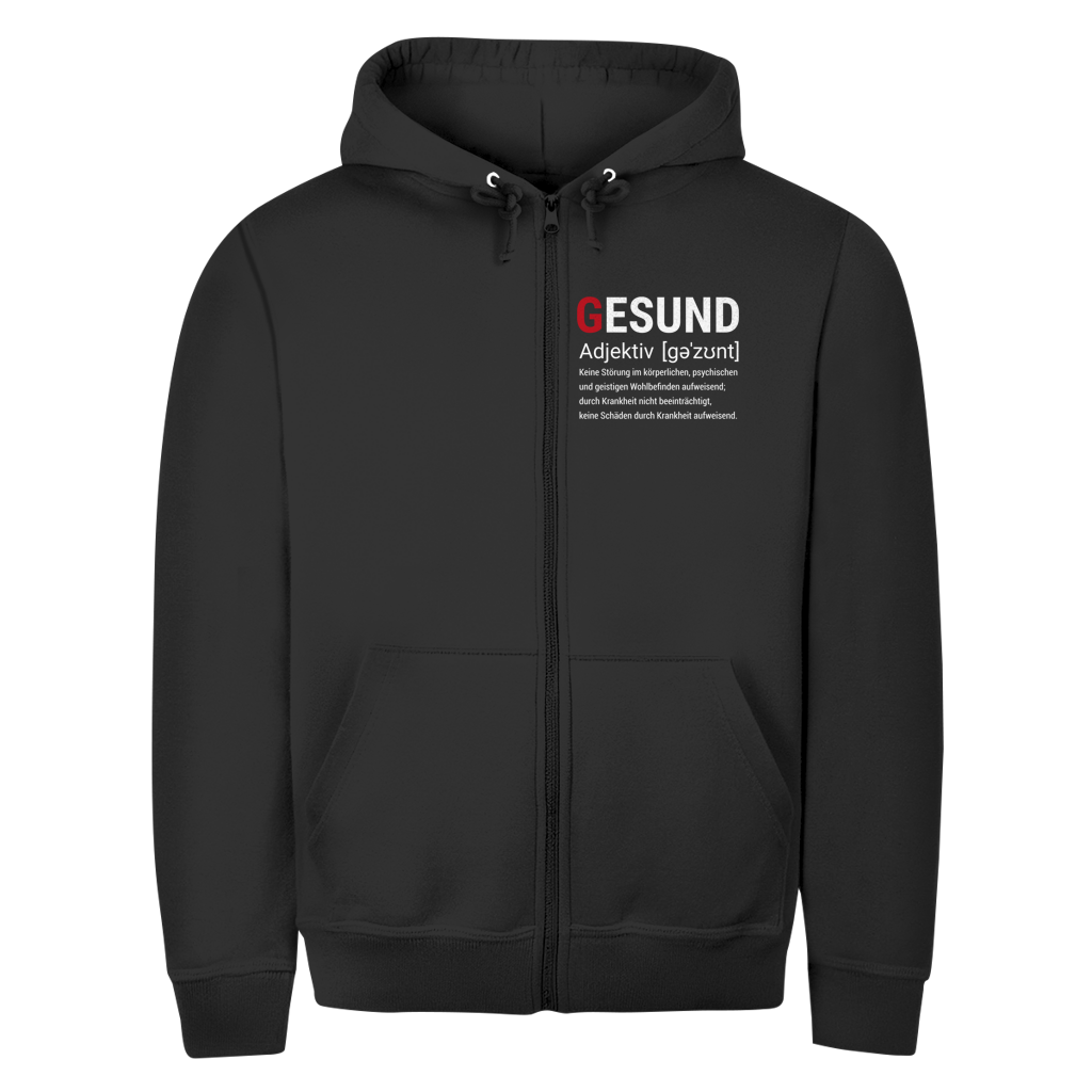 Herren Zipper Hoodie Gesund