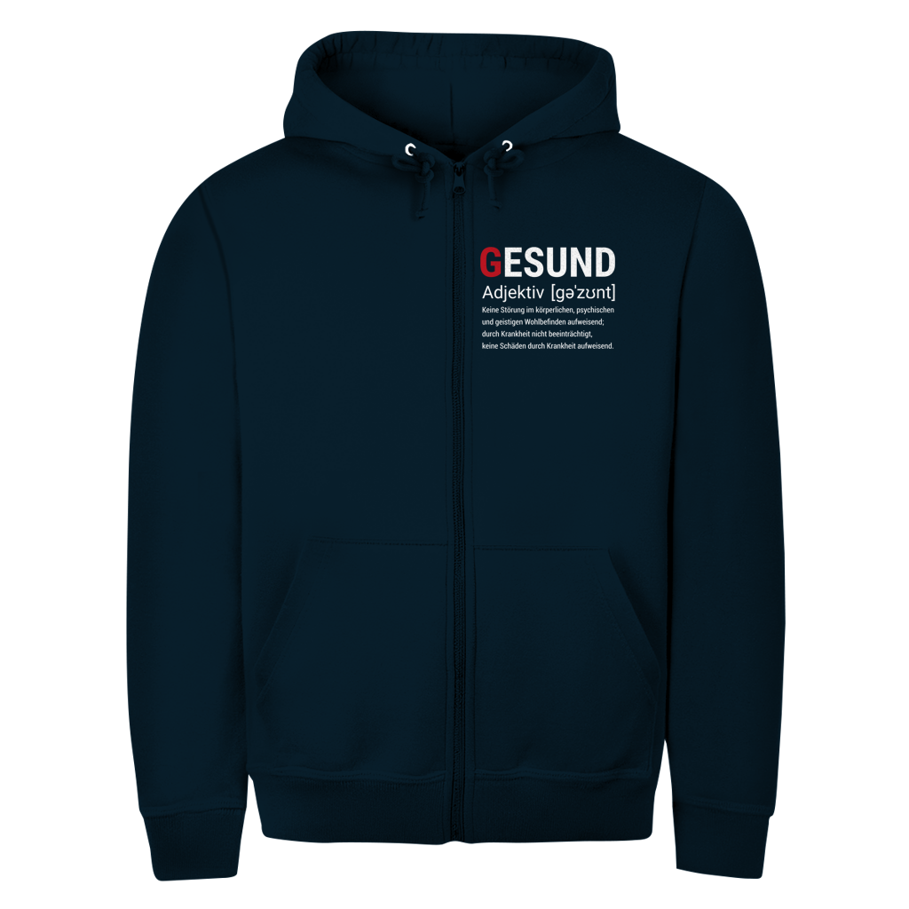 Herren Zipper Hoodie Gesund