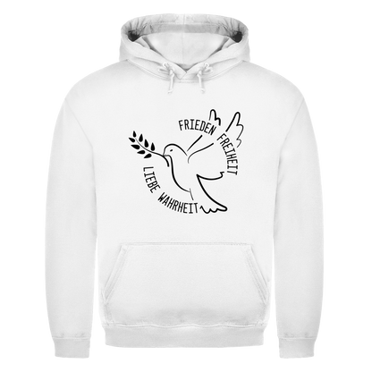 Herren Hoodie Frieden Freiheit Liebe Wahrheit