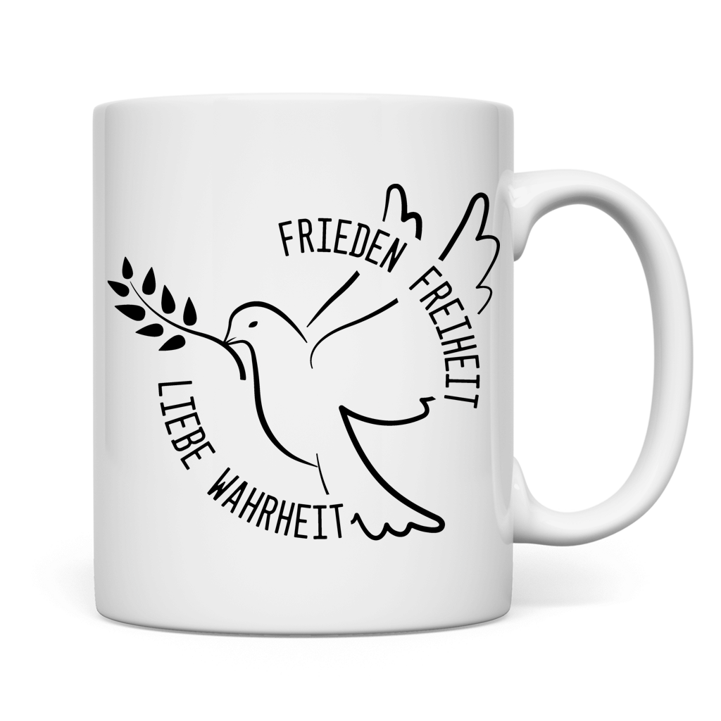 Tasse Frieden Freiheit Liebe Wahrheit