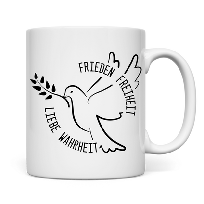 Tasse Frieden Freiheit Liebe Wahrheit