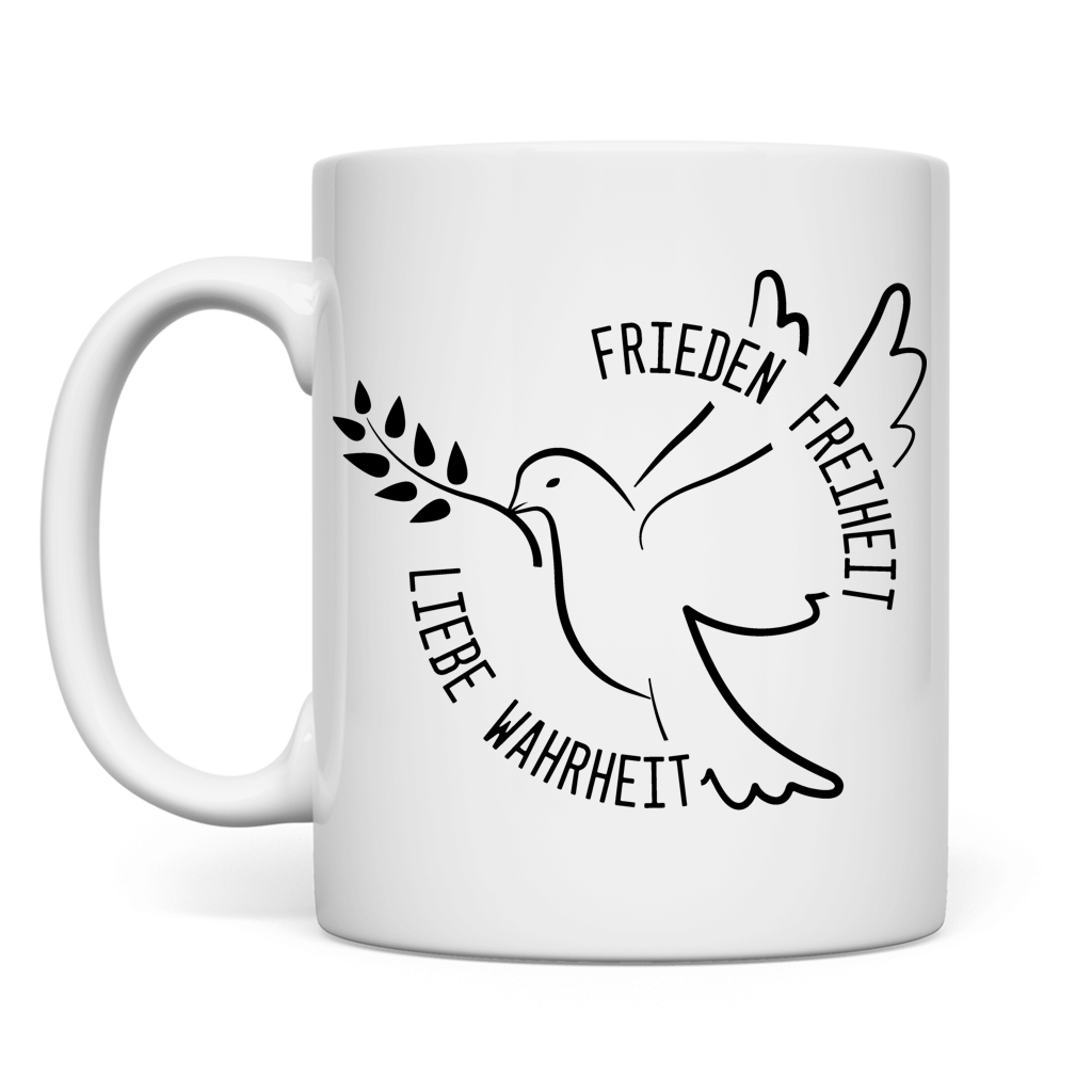 Tasse Frieden Freiheit Liebe Wahrheit