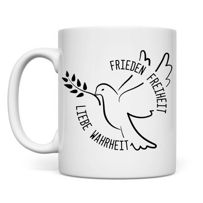 Tasse Frieden Freiheit Liebe Wahrheit