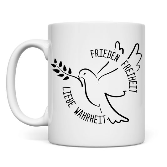 Tasse Frieden Freiheit Liebe Wahrheit