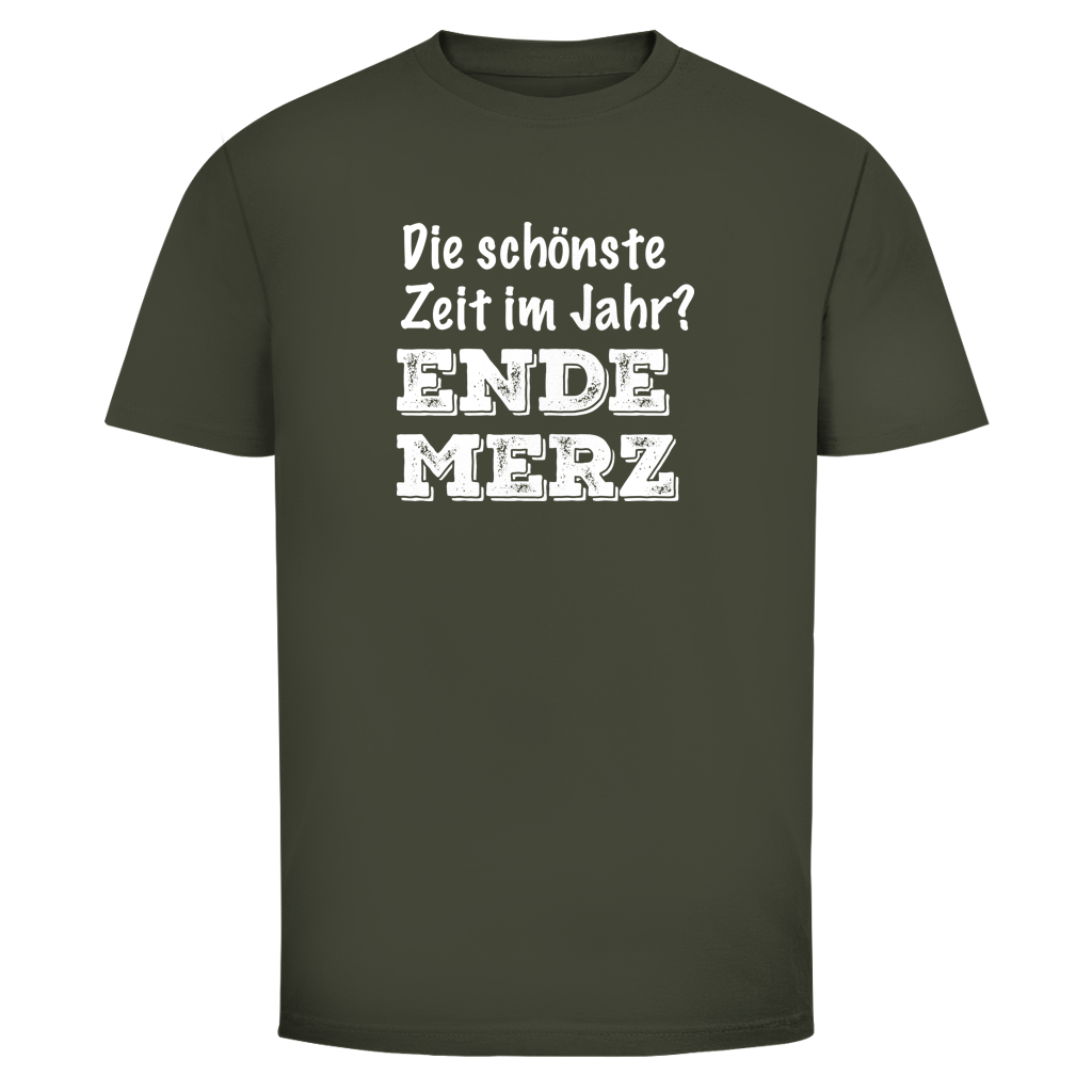 Herren T-Shirt Die schönste Zeit im Jahr? Ende Merz