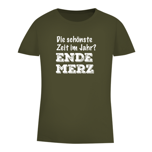 Damen Premium Bio T-Shirt Die schönste Zeit im Jahr? Ende Merz