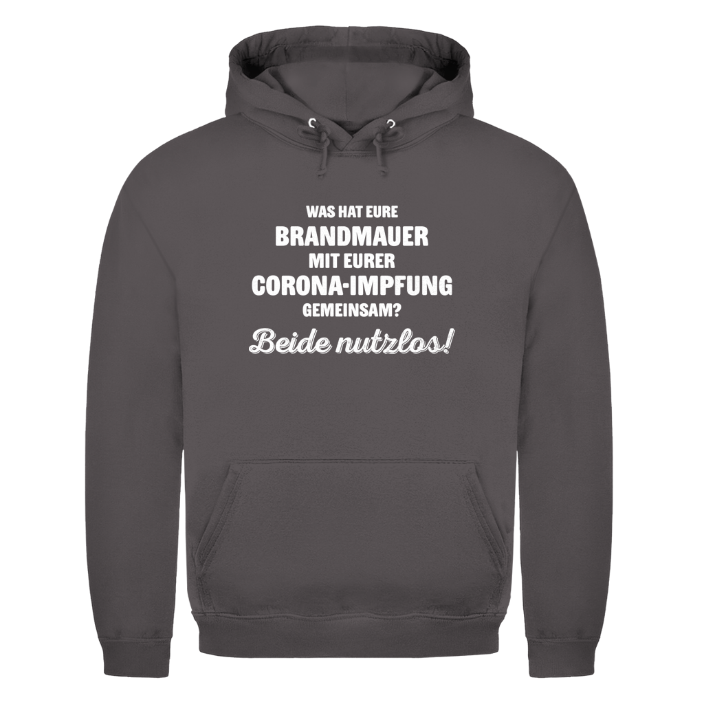 Unisex Hoodie Brandmauer und Corona-Impfung