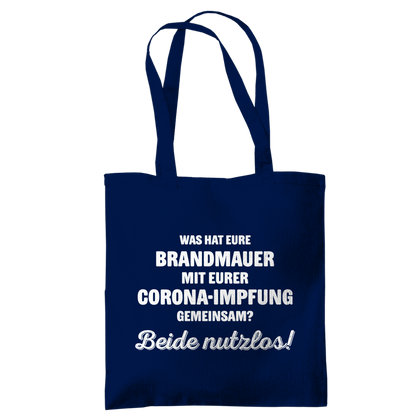 Tragetasche Brandmauer und Corona-Impfung
