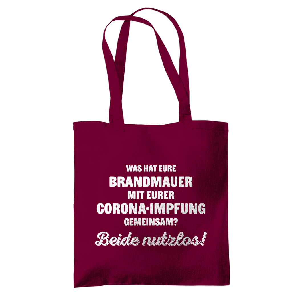 Tragetasche Brandmauer und Corona-Impfung