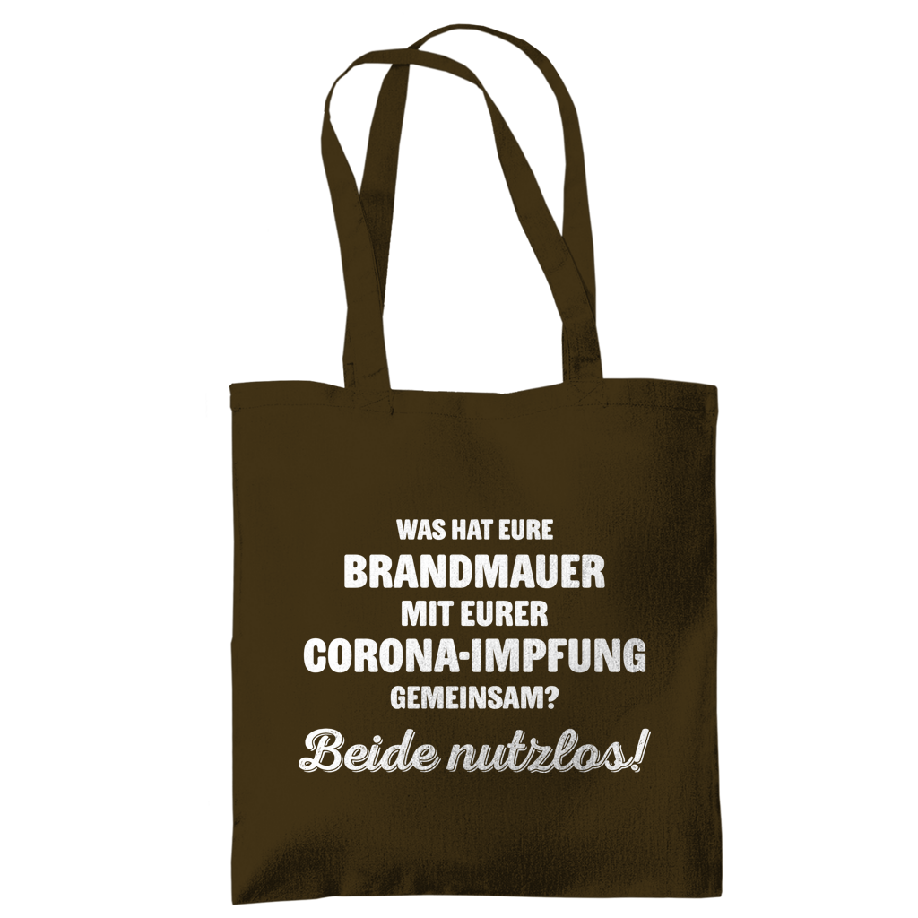 Tragetasche Brandmauer und Corona-Impfung