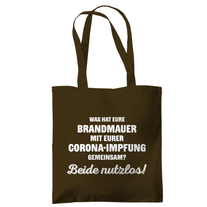 Tragetasche Brandmauer und Corona-Impfung