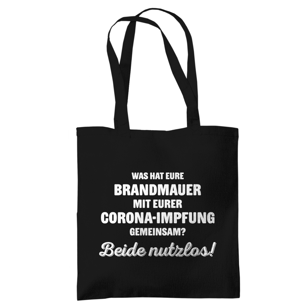 Tragetasche Brandmauer und Corona-Impfung