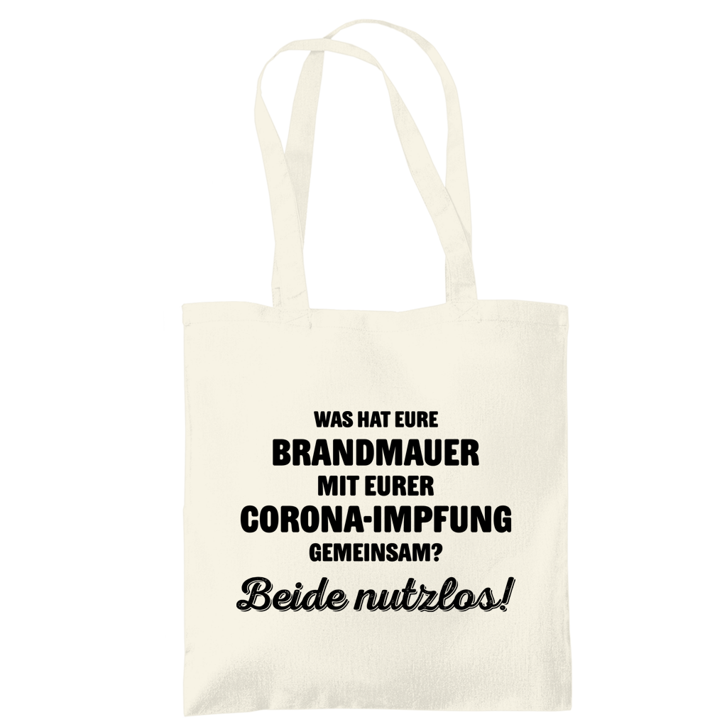 Tragetasche Brandmauer und Corona-Impfung
